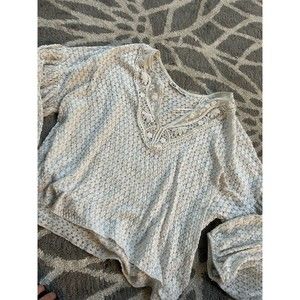 White Lace Crochet Detail Zara Blouse